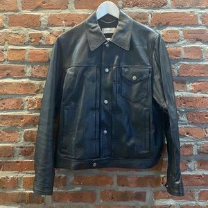 Coach trucker leather jacket